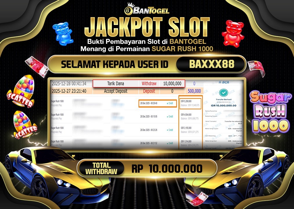 BUKTI JACKPOT LUNAS BANTOGEL