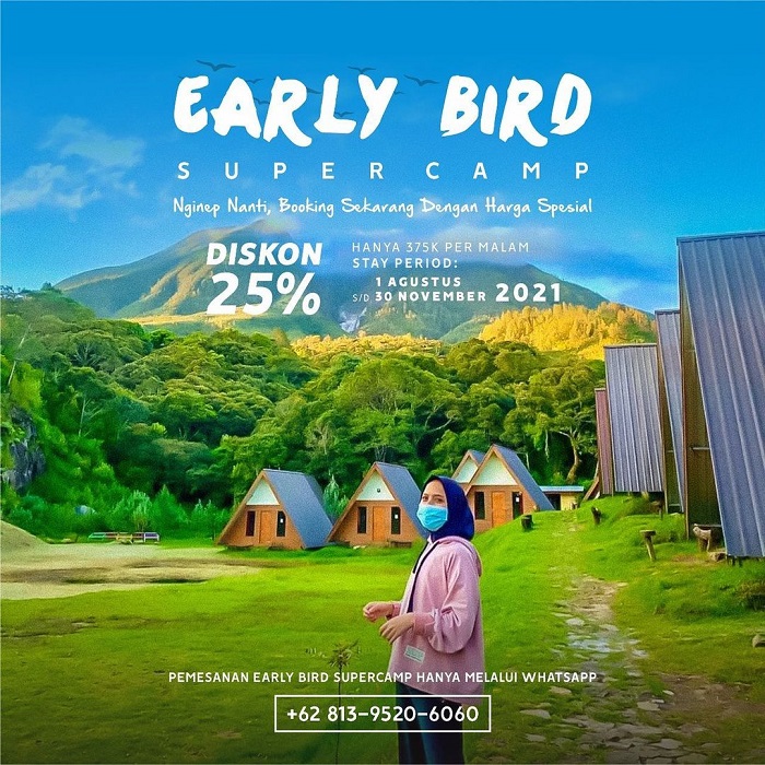 Promo diskon 25 persen menginap di Supercamp Sakura Hills Tawangmangu.