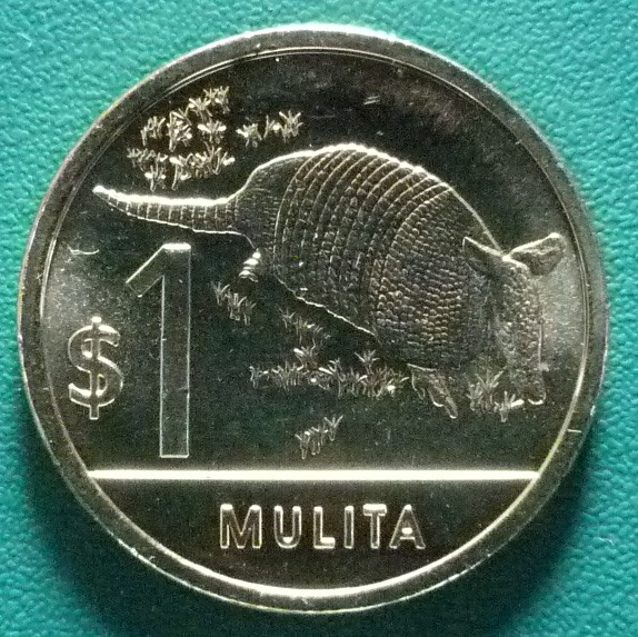 ¡¡Animales!! 1 Peso. Uruguay (2019) URU-1-Peso-2019-rev