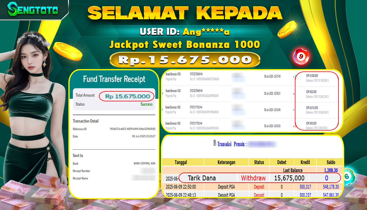 BUKTI PEMBAYARAN SLOT SWEET BONANZA 1000