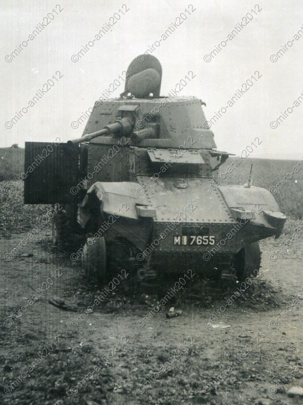 Foto, Wehrmacht, zerstörter Panhard 178, MI 7655
