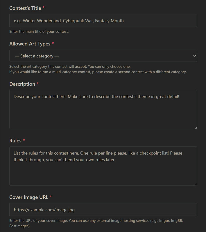 Contest FAQ 29 CREATE-CONTEST-2