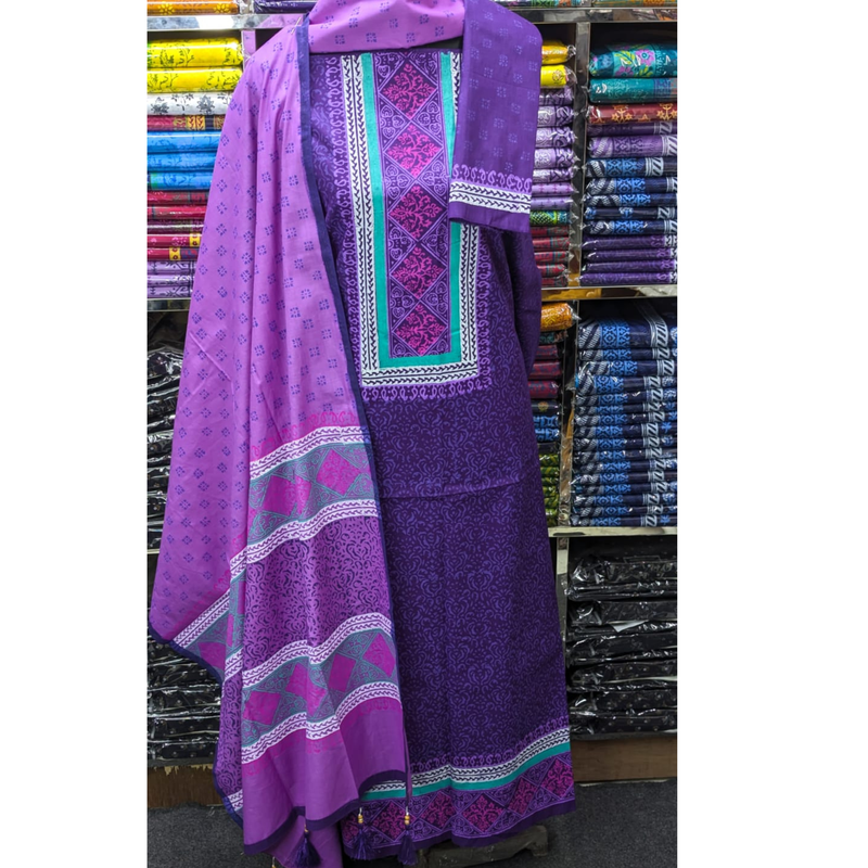 New Exclushive Collection High Qualitiey Cotton Printed Three Piece