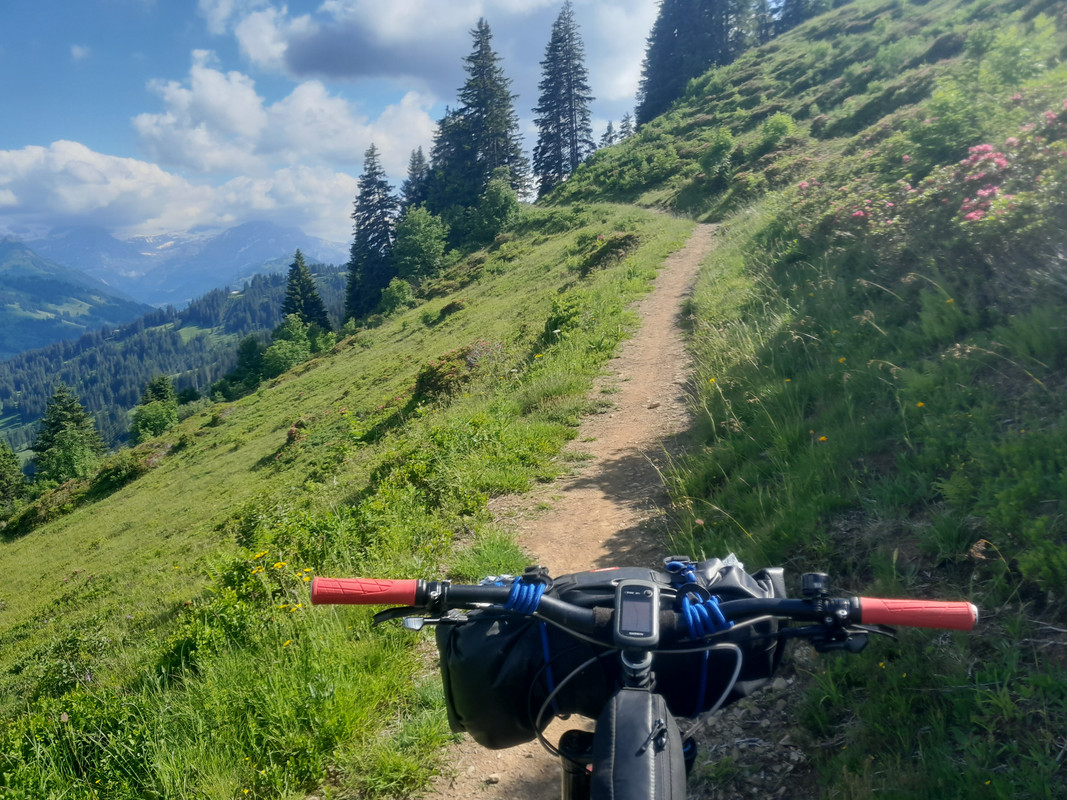 Riding towards Gstaad
