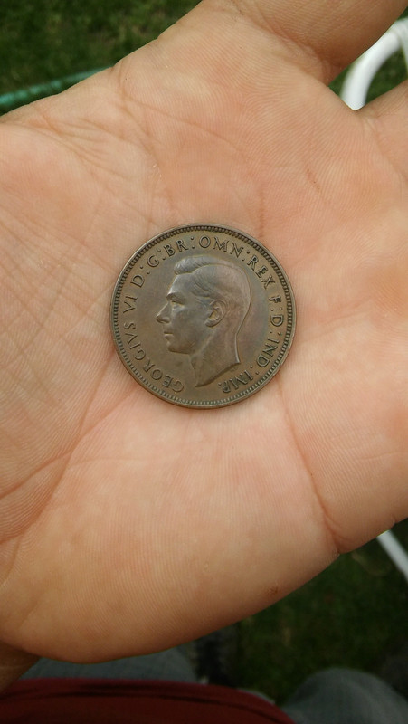 One Penny Jorge VI. 1937. Dedicada a 10 pfennig 20181216-125008