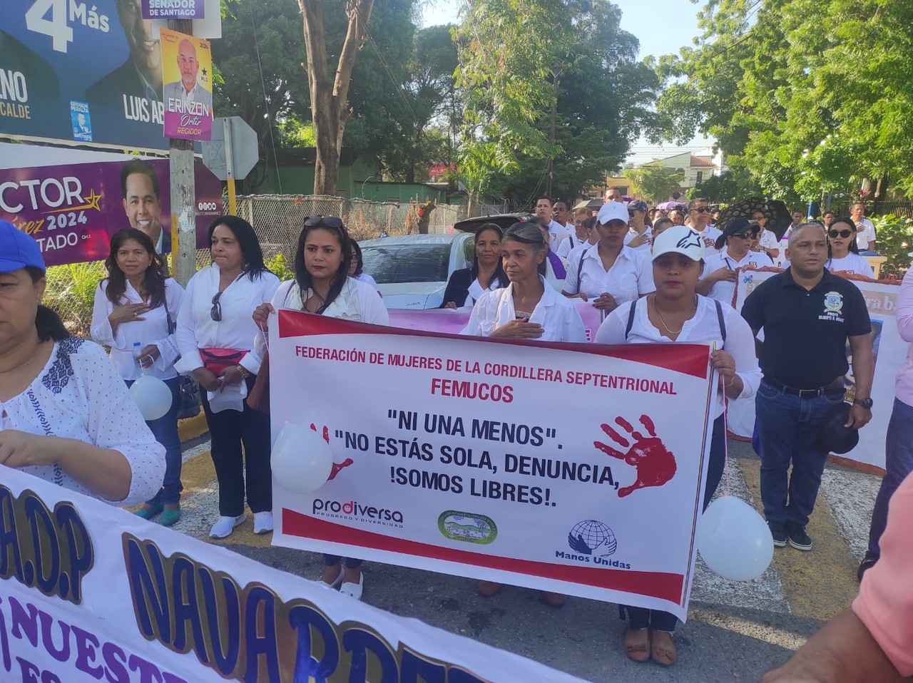 Participación en manifestación contra feminicidios