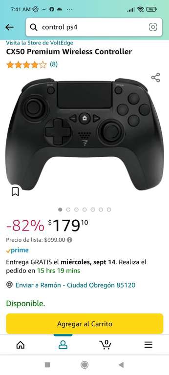 Amazon Contro ps4 voltaje CX 50 premium 
