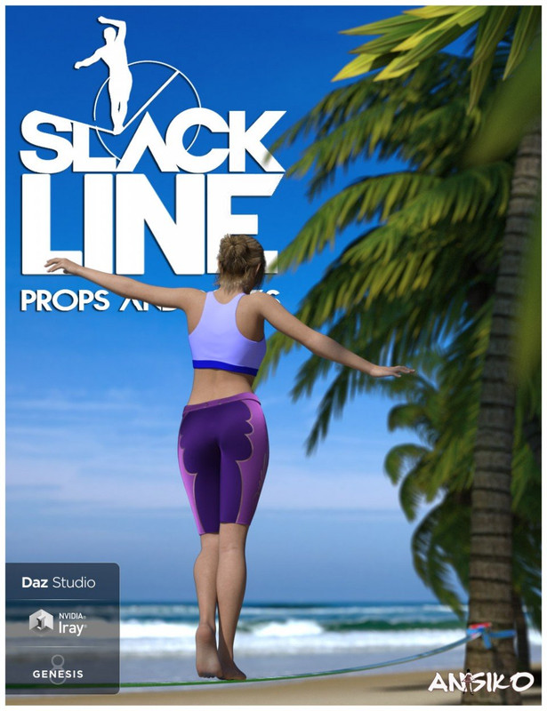 Slackline and Poses for Genesis 8 Slackline and Poses for Genesis 8