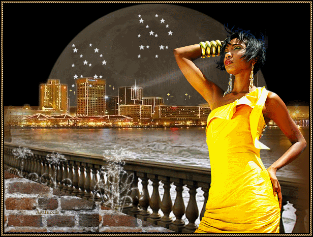 Yellow-Dress-City-At-Night