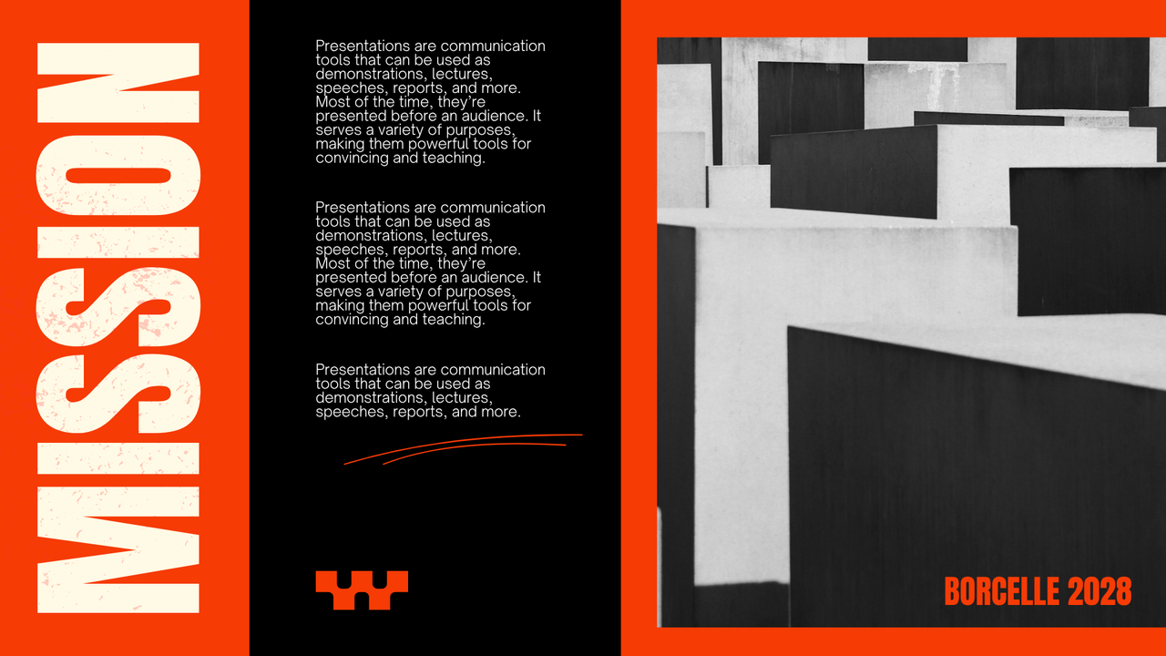 Orange and Black Bold Grunge Digital Marketing Presentation