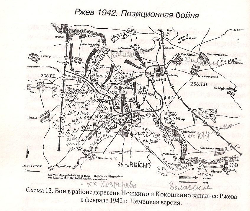 Битва под ржевом карта