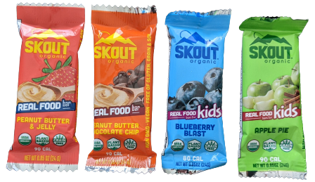 Scout kids bars, four flavors