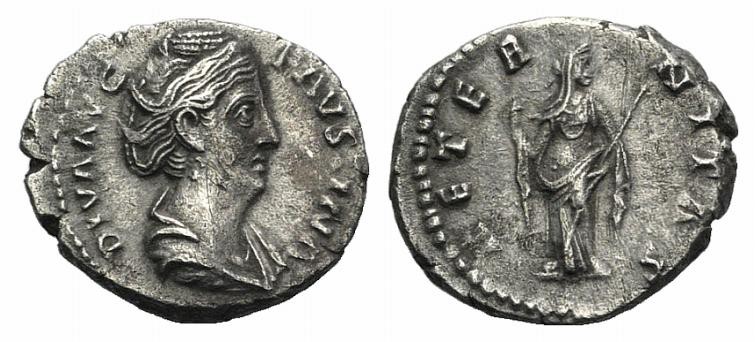 Denario de Faustina I. AETERNITAS. Venus estante a dcha. Roma. 212729