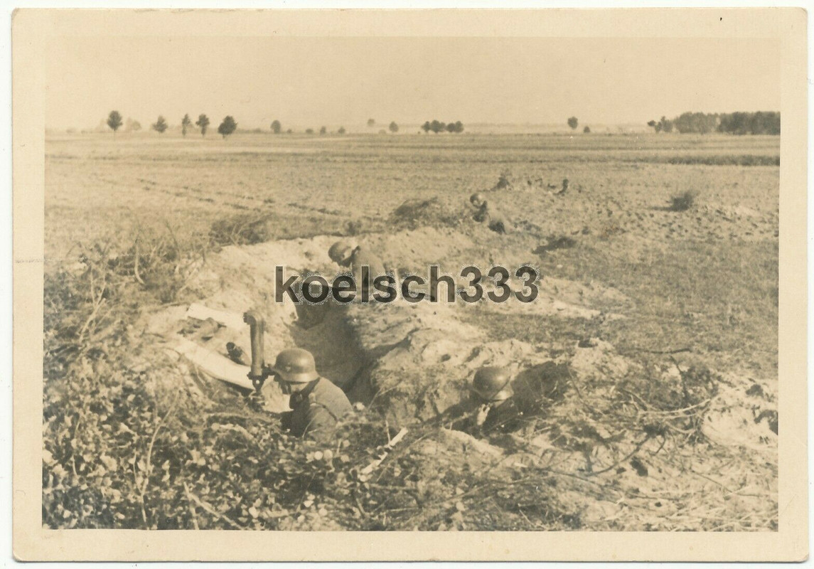 !!Foto Landser im Schützengraben B-Stelle Scherenfernrohr Funker Feuerleitstelle