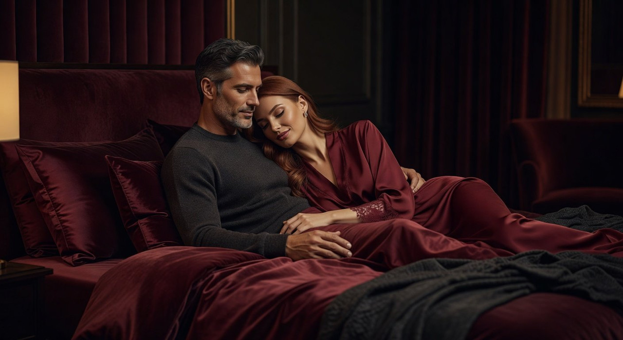 Couple experiencing tension in bedroom