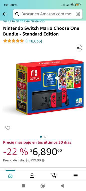 Amazon: Nintendo Switch Mario Choose One Bundle - Standard Edition 
