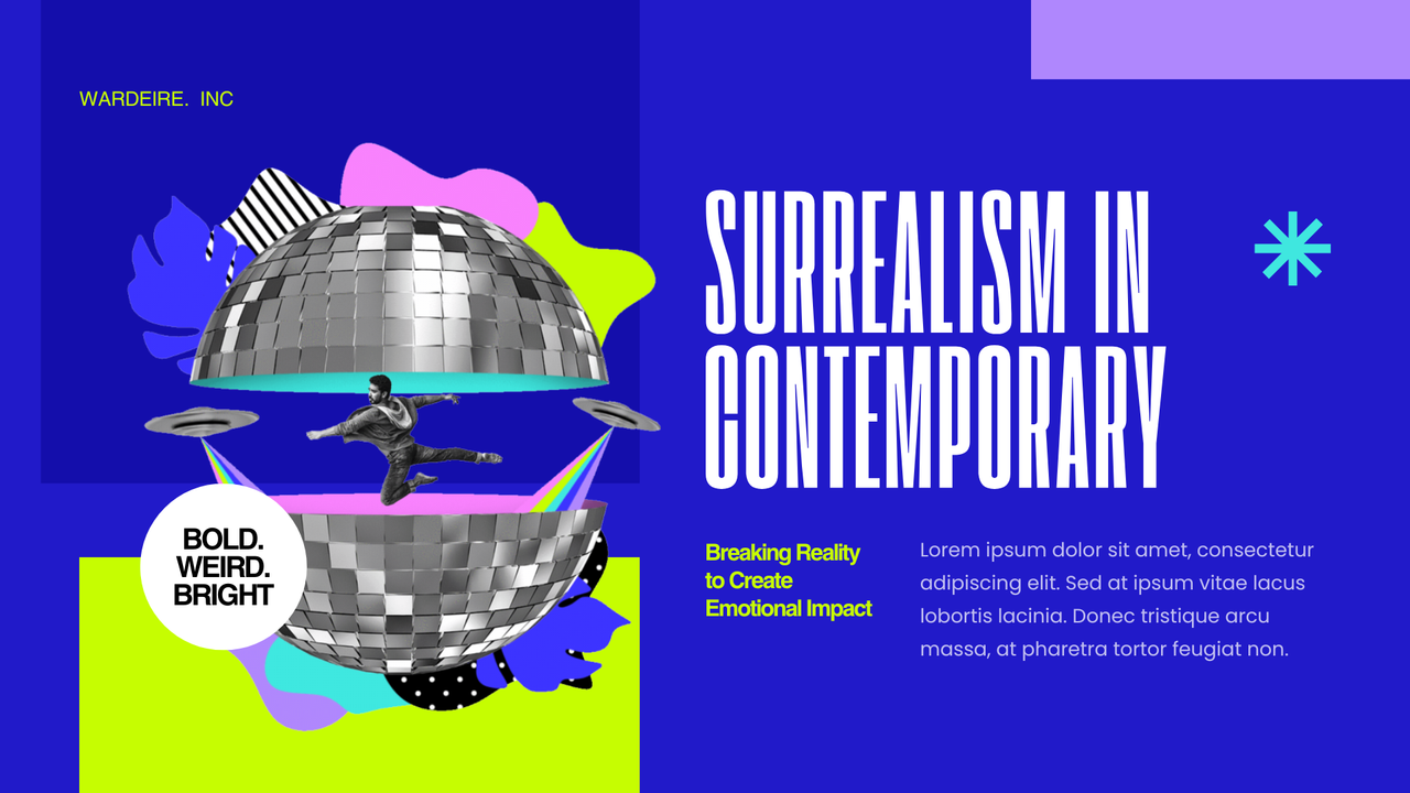 Blue Animated Collage Pop Art Creative Presentation