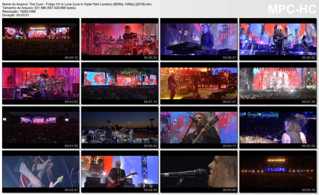 The Cure - Friday I'm In Love (Live in Hyde Park London) (BDRip 1080p) [2018]