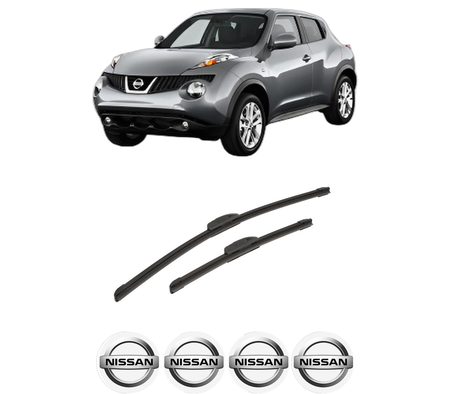Set stergatoare auto NISSAN JUKE Van (F15) din 2010-2019, pentru parbriz auto, 2 bucati, Bosch Aerotwin Retrofit, din cauciuc siliconat rezistent, 4 Stickere Auto NISSAN