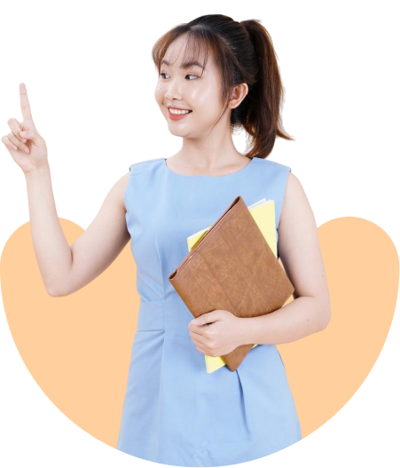 Girl holding documents