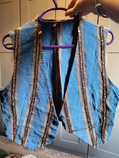 Blue and Gold Waistcoat - Age 5-6