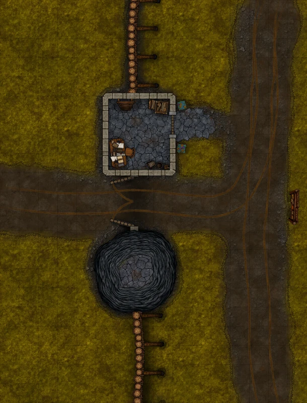 Castle Gate ground 16x21 grid