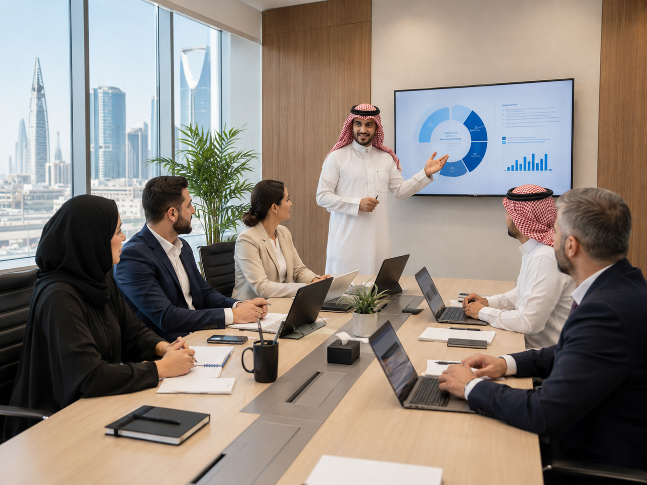 Professional corporate meeting in Riyadh for ALSHARQ ALNADER TRADING COMPANY