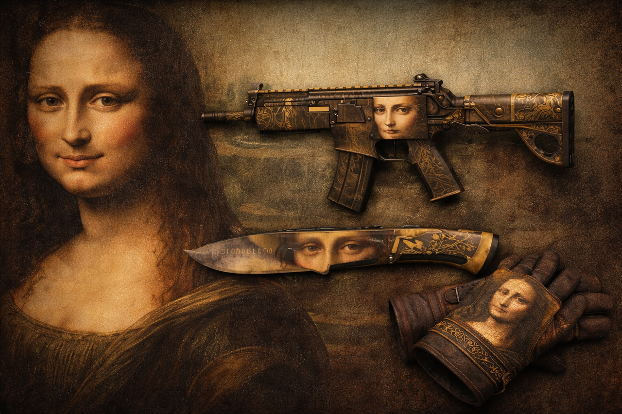 Интерпретация образа Моны Лизы Леонардо да Винчи в цифровых скинах CS2