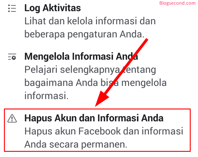 Tutorial Menghapus Akun Facebook