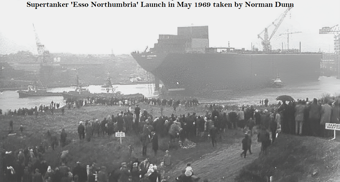 Esso-Northumbria-launch-from-swan-Hunters-1969-70
