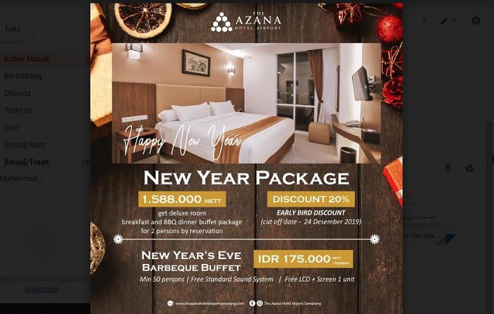 Acara Tahun Baru 2020 di Azana Hotel Airport