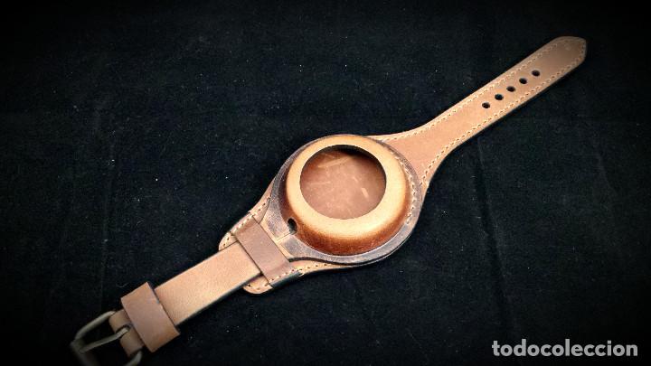 correa de cuero para reloj militar e