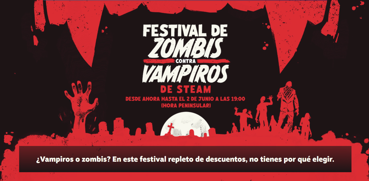 Arranca el Festival de Zombis contra Vampiros en Steam: Sangre, cerebros y grandes descuentos del 26 de mayo al 2 de junio