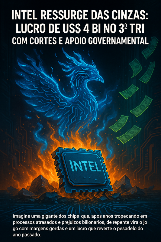 📡 Intel Ressurge das Cinzas: Lucro de US$ 4 Bi no 3º Trimestre com Cortes e Apoio Governamental