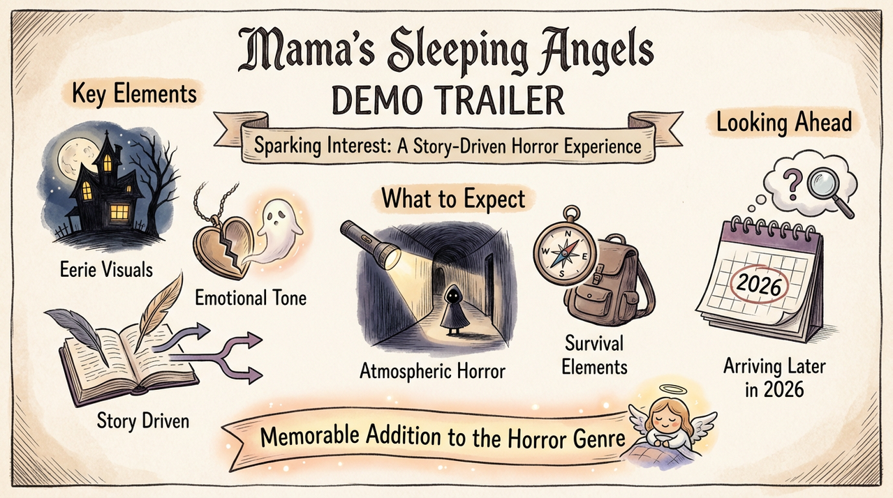 eerie survival horror game scene with shadowy figures