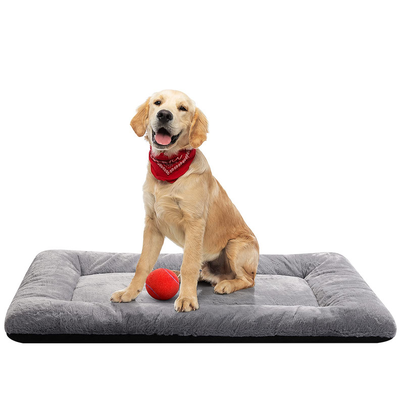 Dog Crate Pad Washable Dog Bed Medium 36in Gray