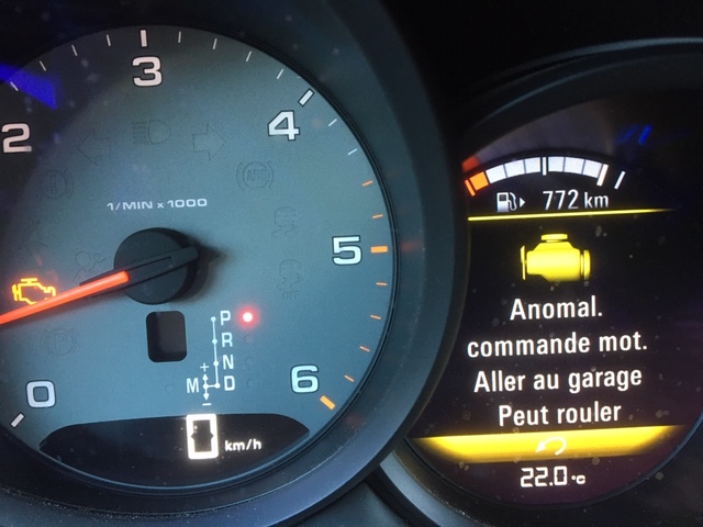 Anomalie Moteur ....peut rouler - Forum Porsche Macan