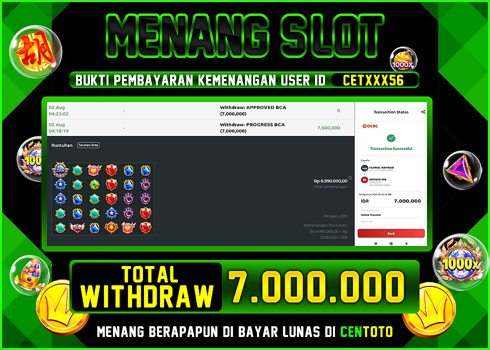 BUKTI JACKPOT LUNAS CENTOTO