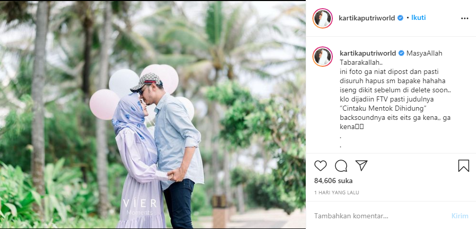 Kartika Putri pamer foto mesra bareng Habib Usman