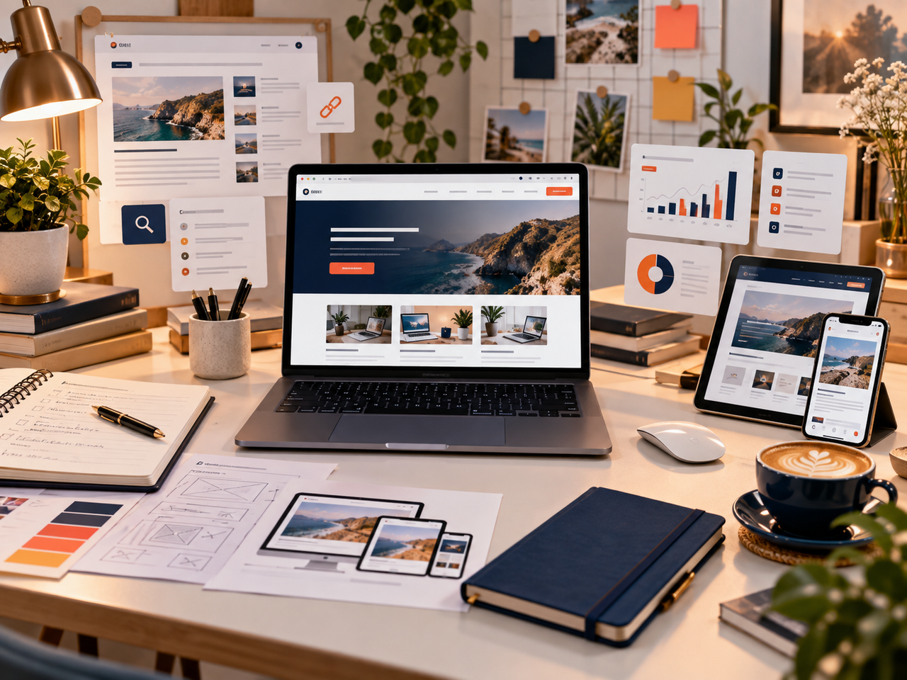Professional digital content creation workspace