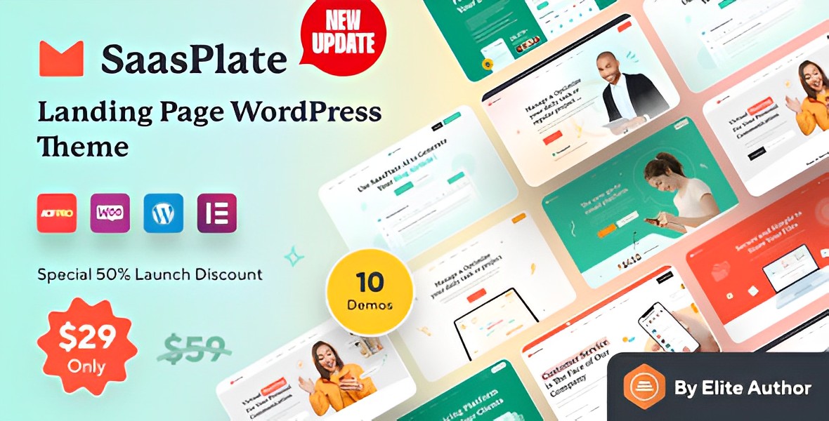 SaasPlate – Landing Page WordPress Theme