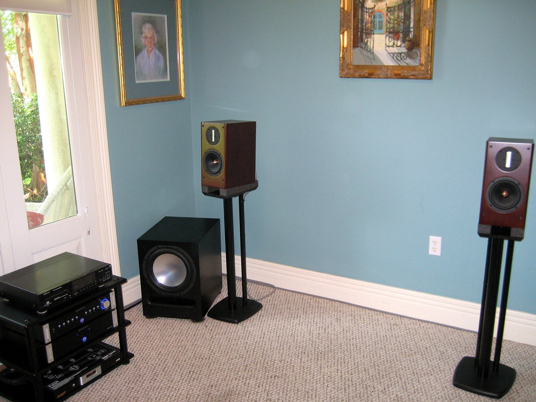 AA Sierra 2EX Monitors-Axiom Sub-Emotiva PrePro-Philips CD-BJC Canare 4S11 Cables