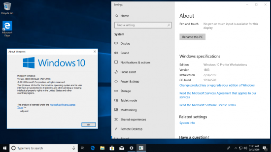 Windows 10 Redstone 4, Version 1803 17134.590 AIO 60in2 (x86-x64) February 12, 2019