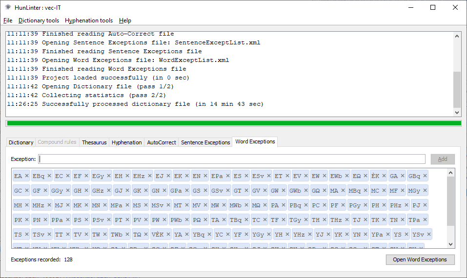 Word exceptions alt text