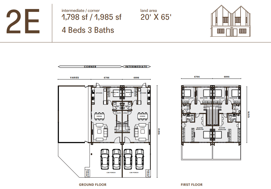 Birchpark Type A floor plan in Eco Forest, Semenyih, Selangor