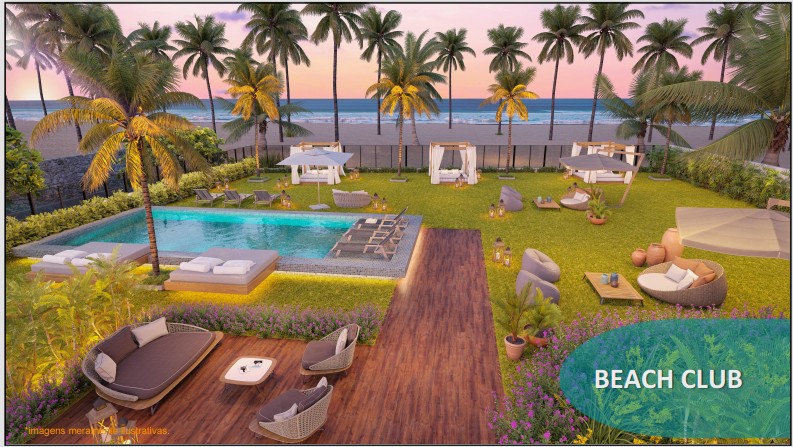 Beach club do Beiramar Prince com vista para o mar em Piedade