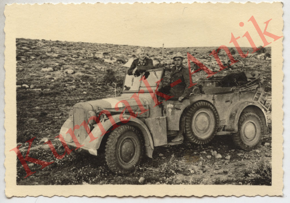 Foto Wehrmacht DAK Afrika PKW Auto Kübel Horch W