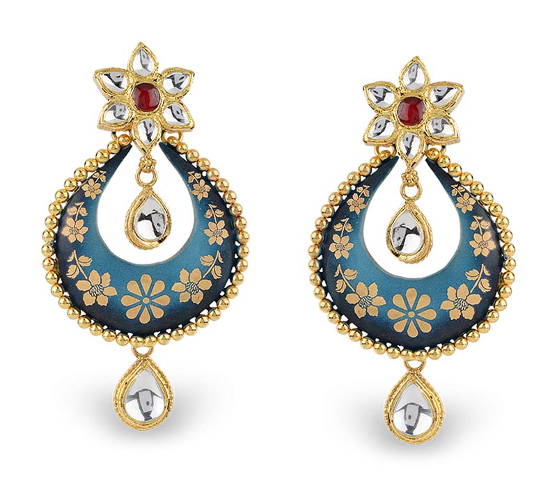 Ocean Golden Tear Earrings