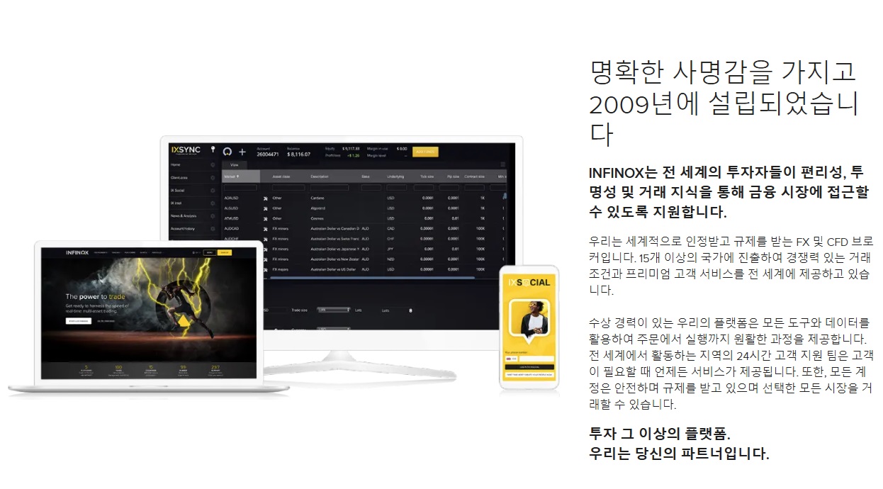 글로벌 입지, 거래 플랫폼 및 규제 서비스를 갖춘 Infinox 브로커 정보.