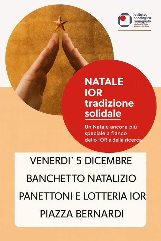Natale solidale a Castel Bolognese: il 5 dicembre il banchetto IOR in piazza Bernardi